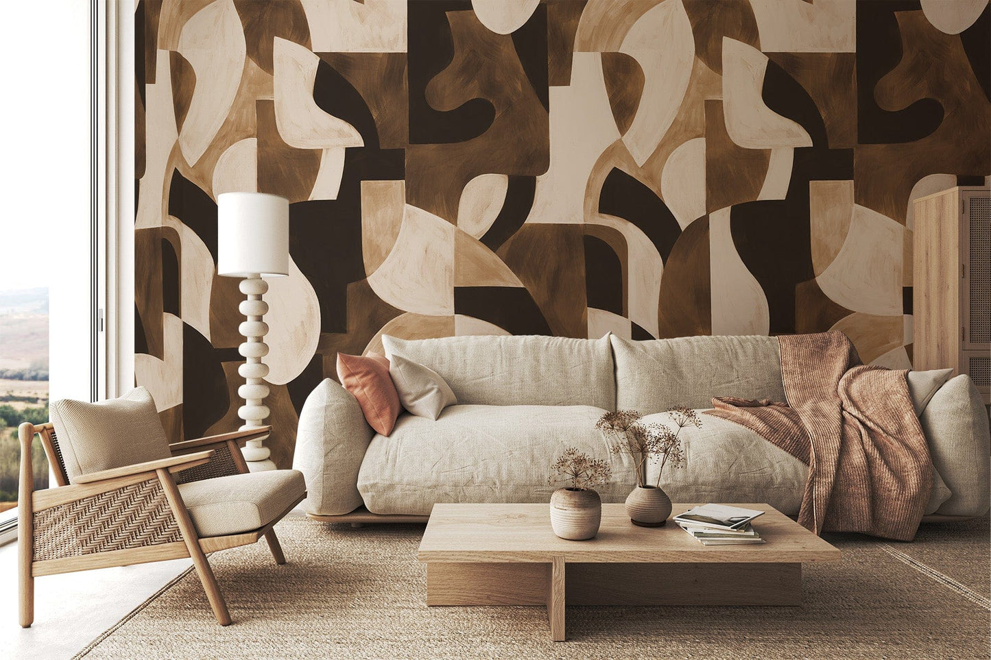 Geometric Deco Brown