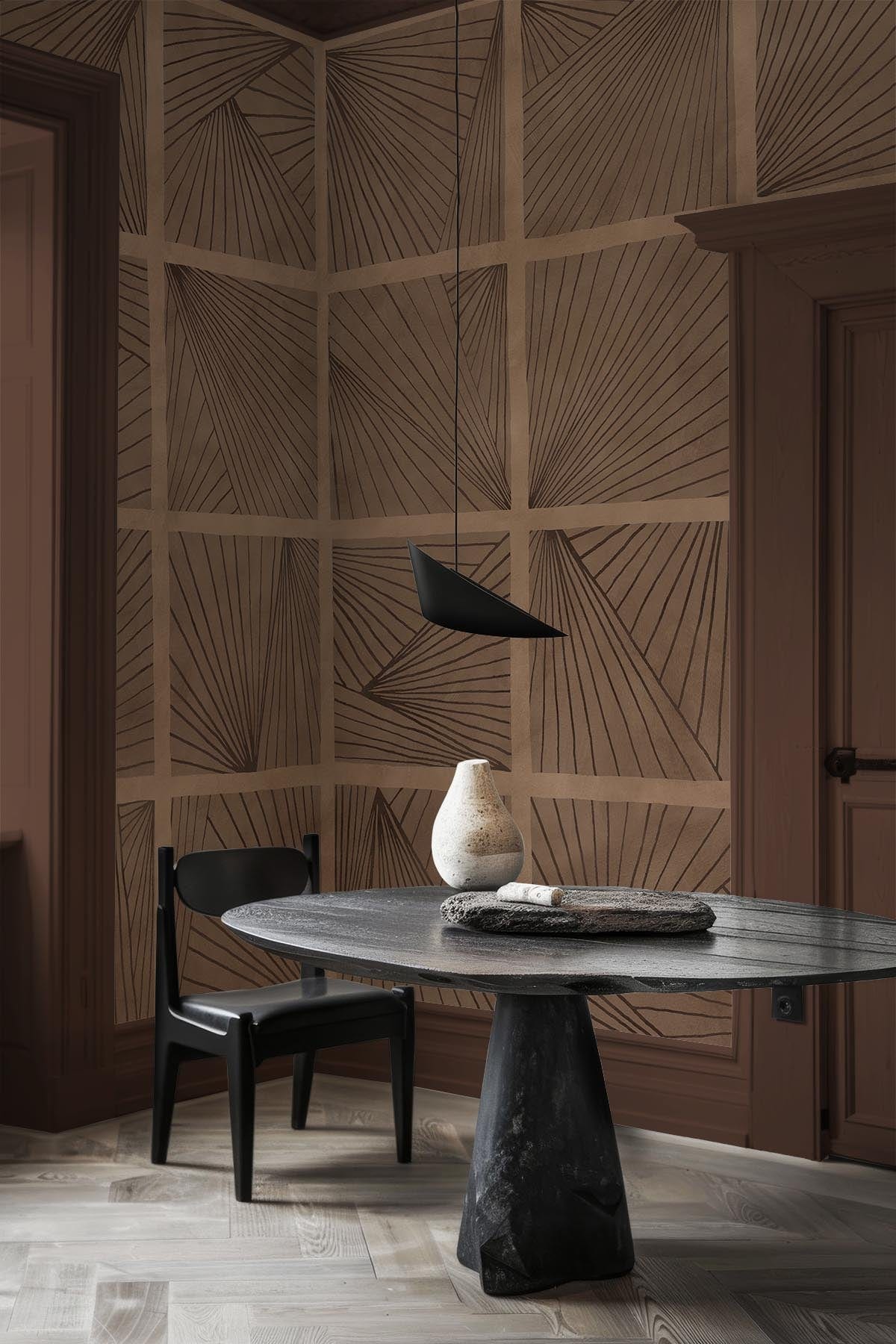 Deco Grid Brown
