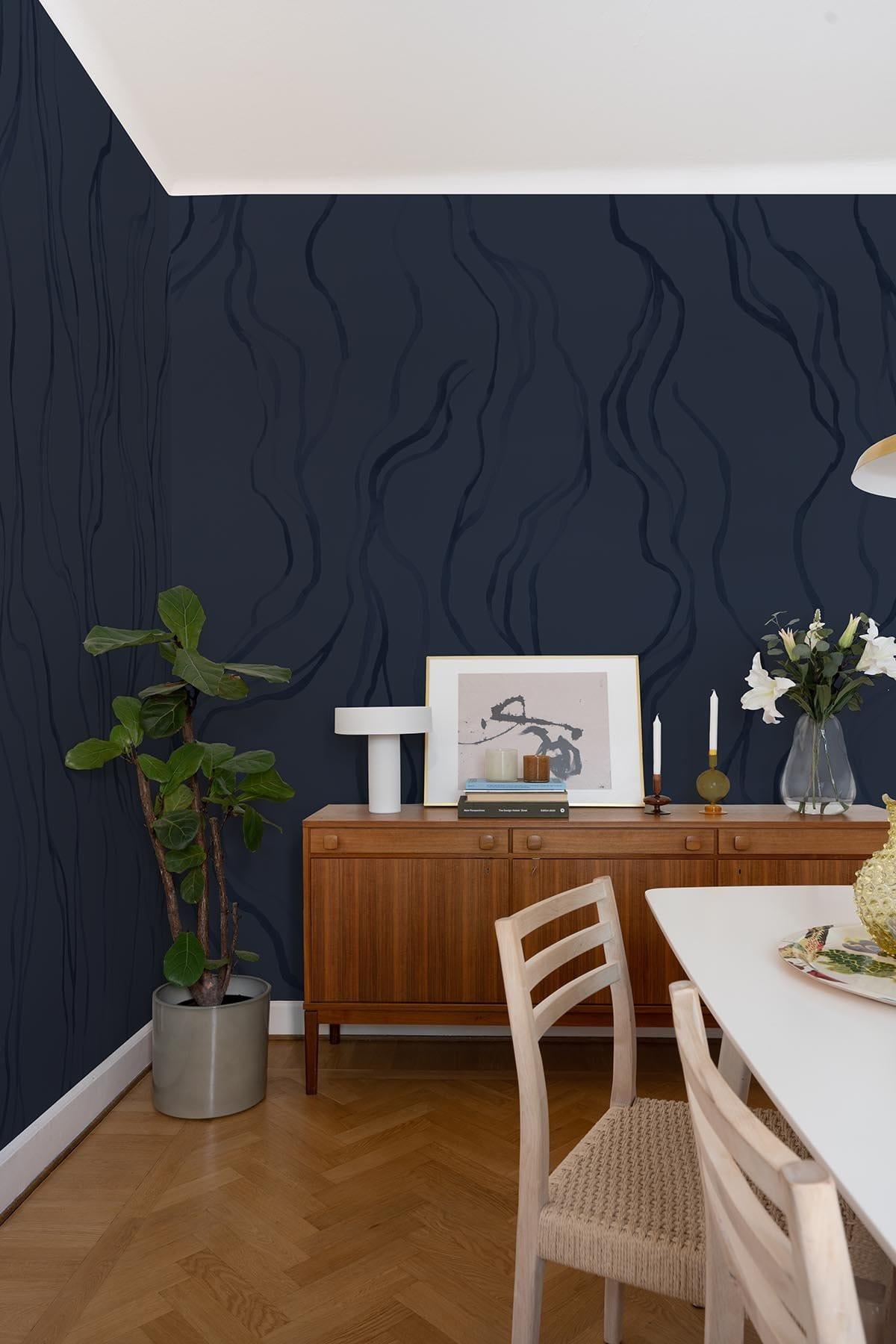 Organic Lines Dark Blue