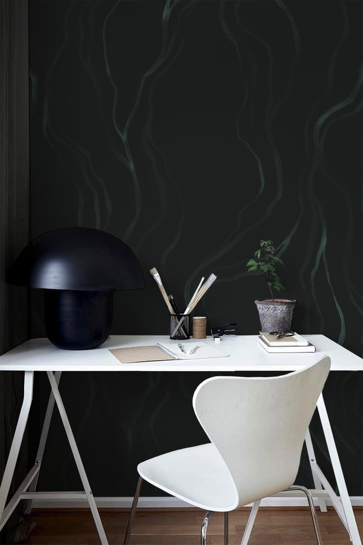 Organic Lines Dark Green
