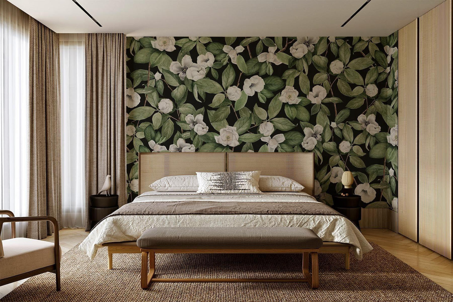 Magnolia Flower Black