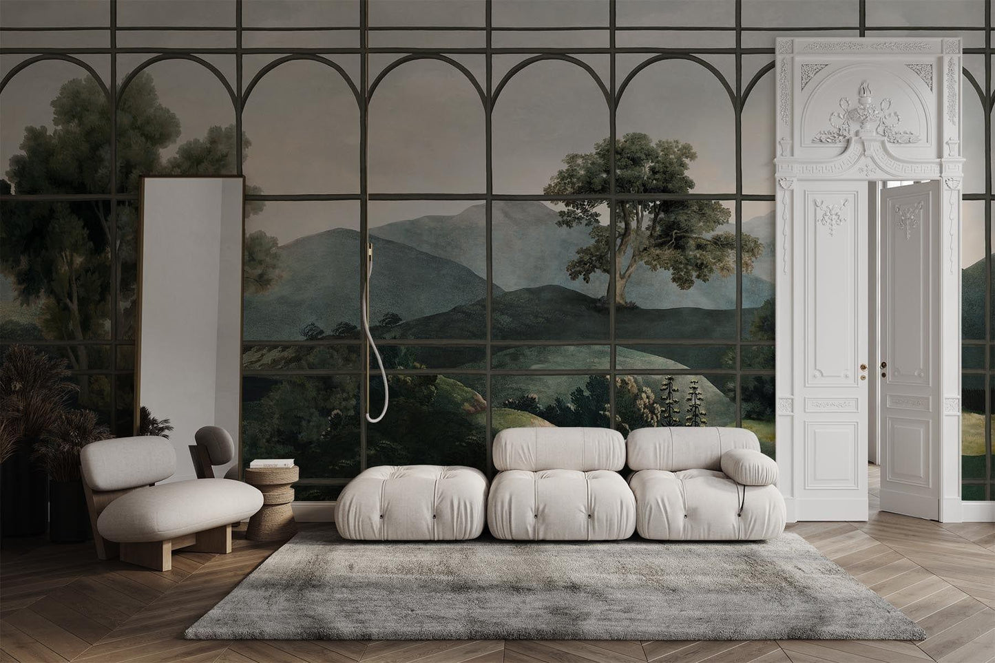 Vintage Landscape Arches Brown