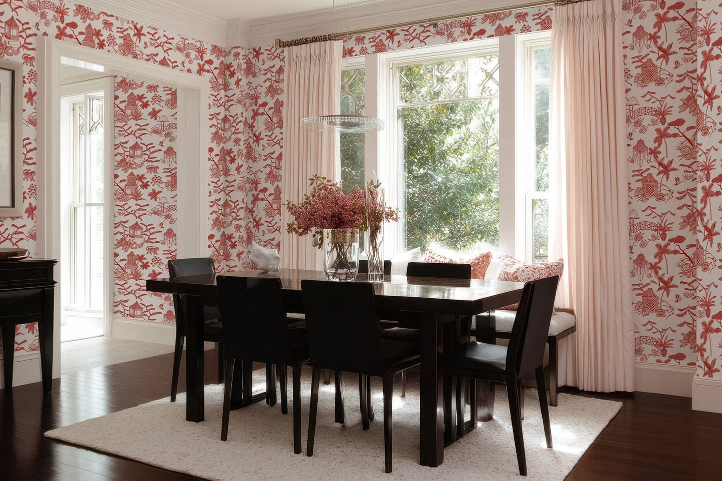Tropical Island Toile Red