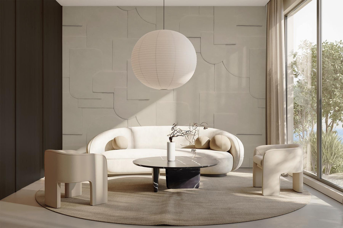 Clay Shapes Pale Beige