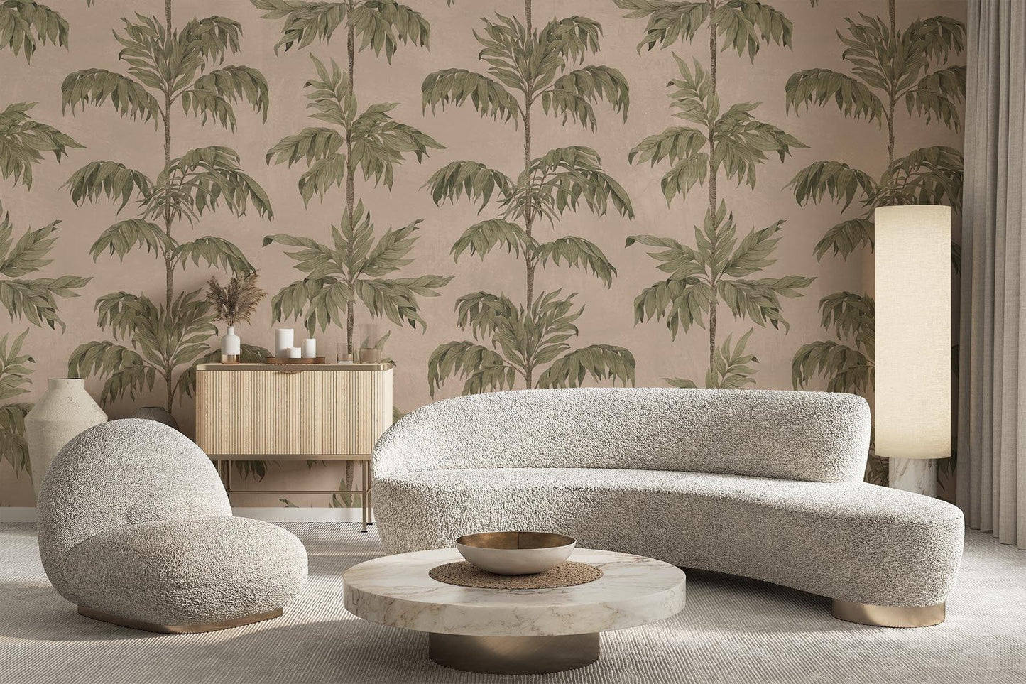 Vintage Palm Tree Soft Pink