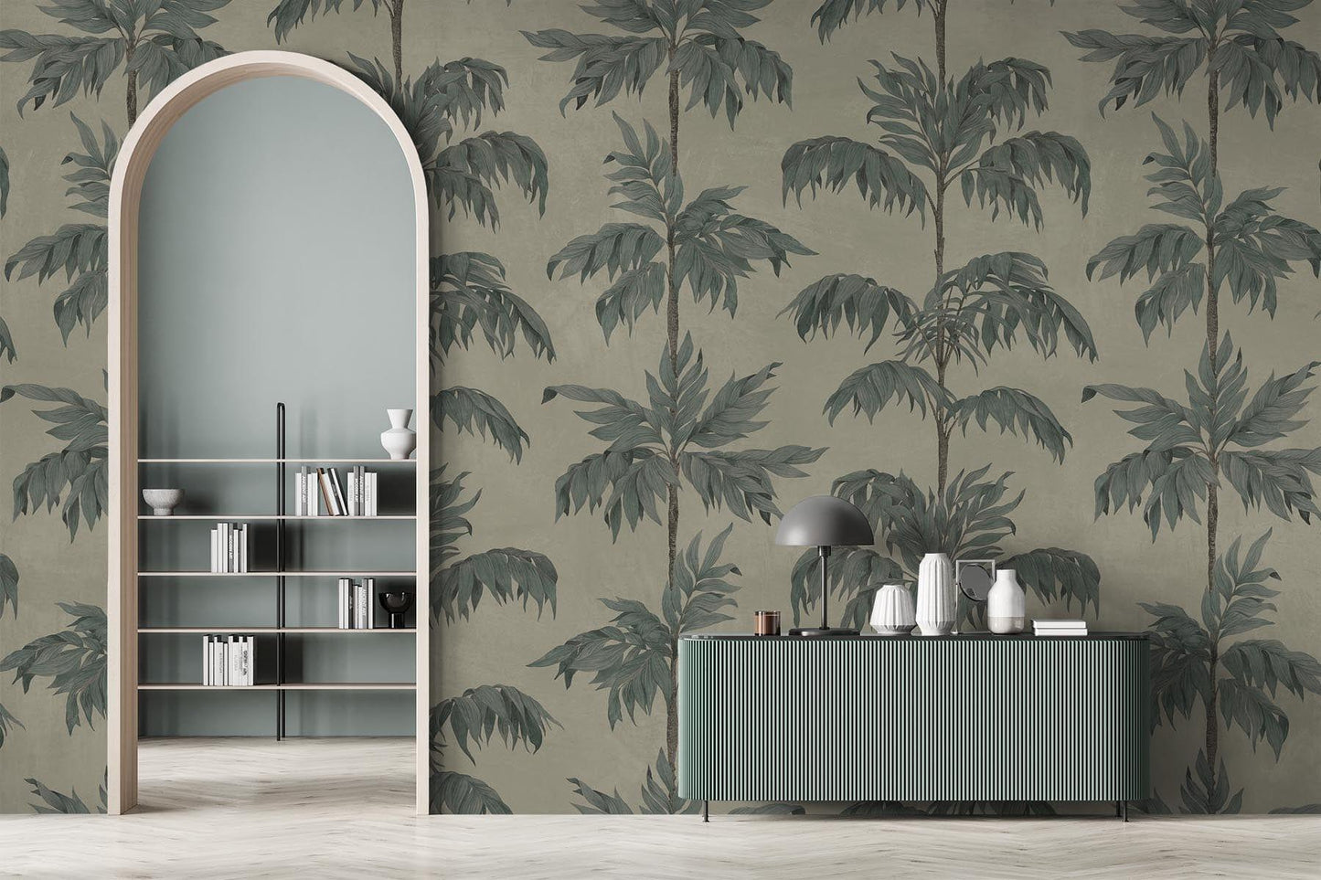 Vintage Palm Tree Dusty Green