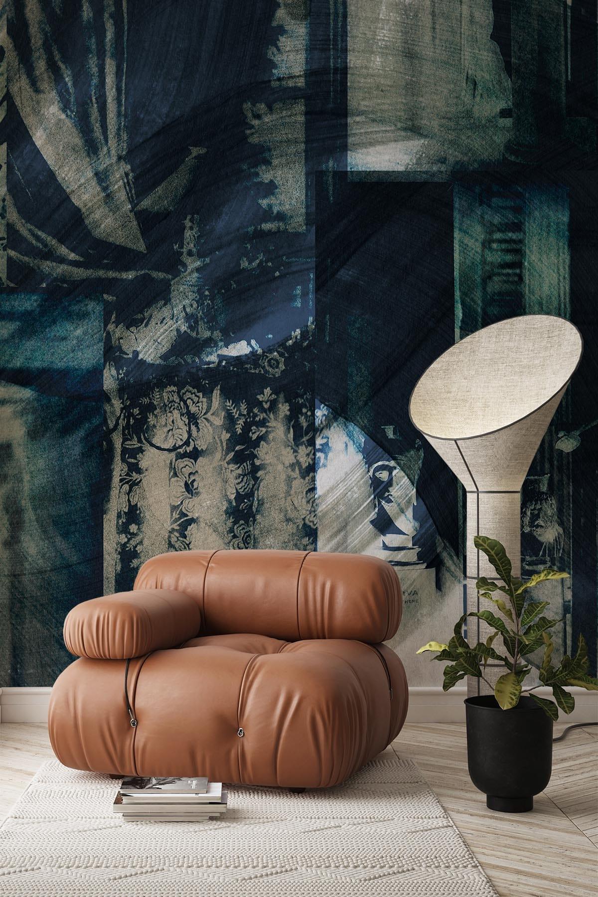 Deconstructed Art Dark Blue
