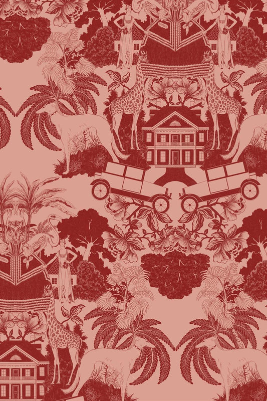 Toile DeMedallion Red
