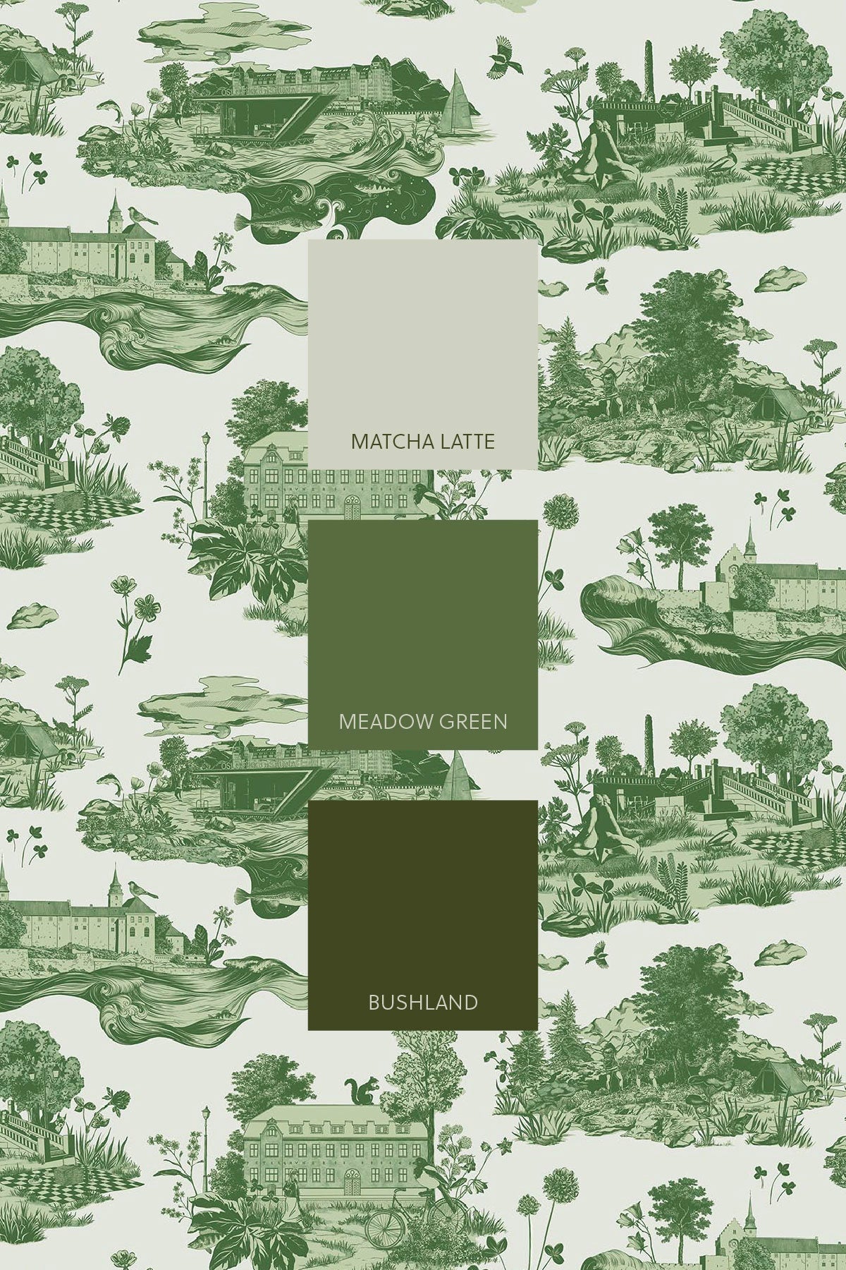 The Oslo Toile Green