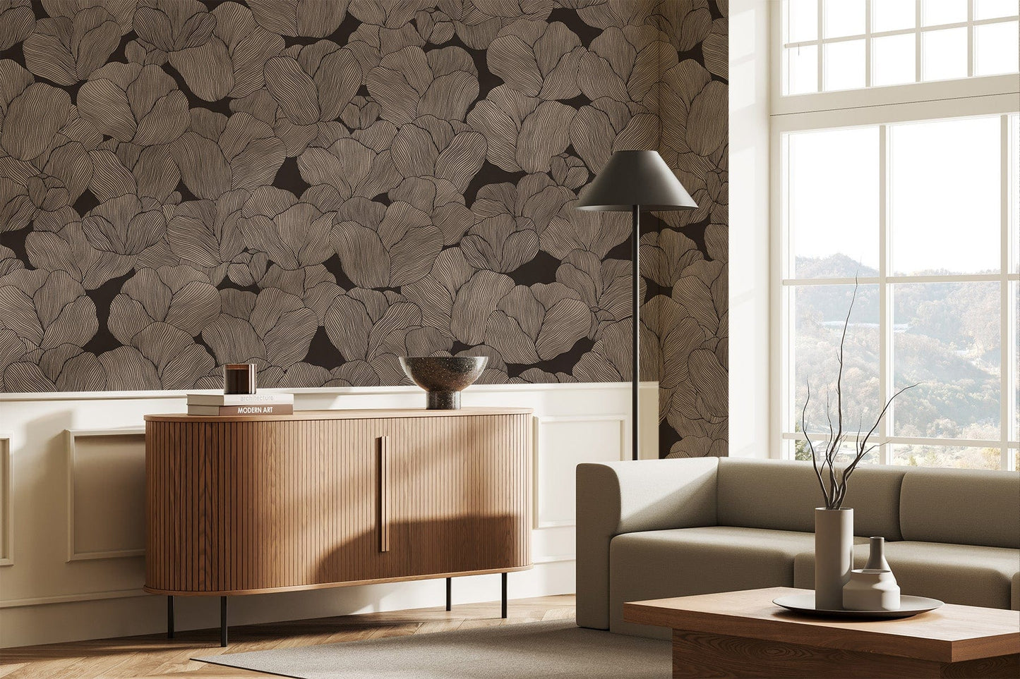 Graphic Flora Beige