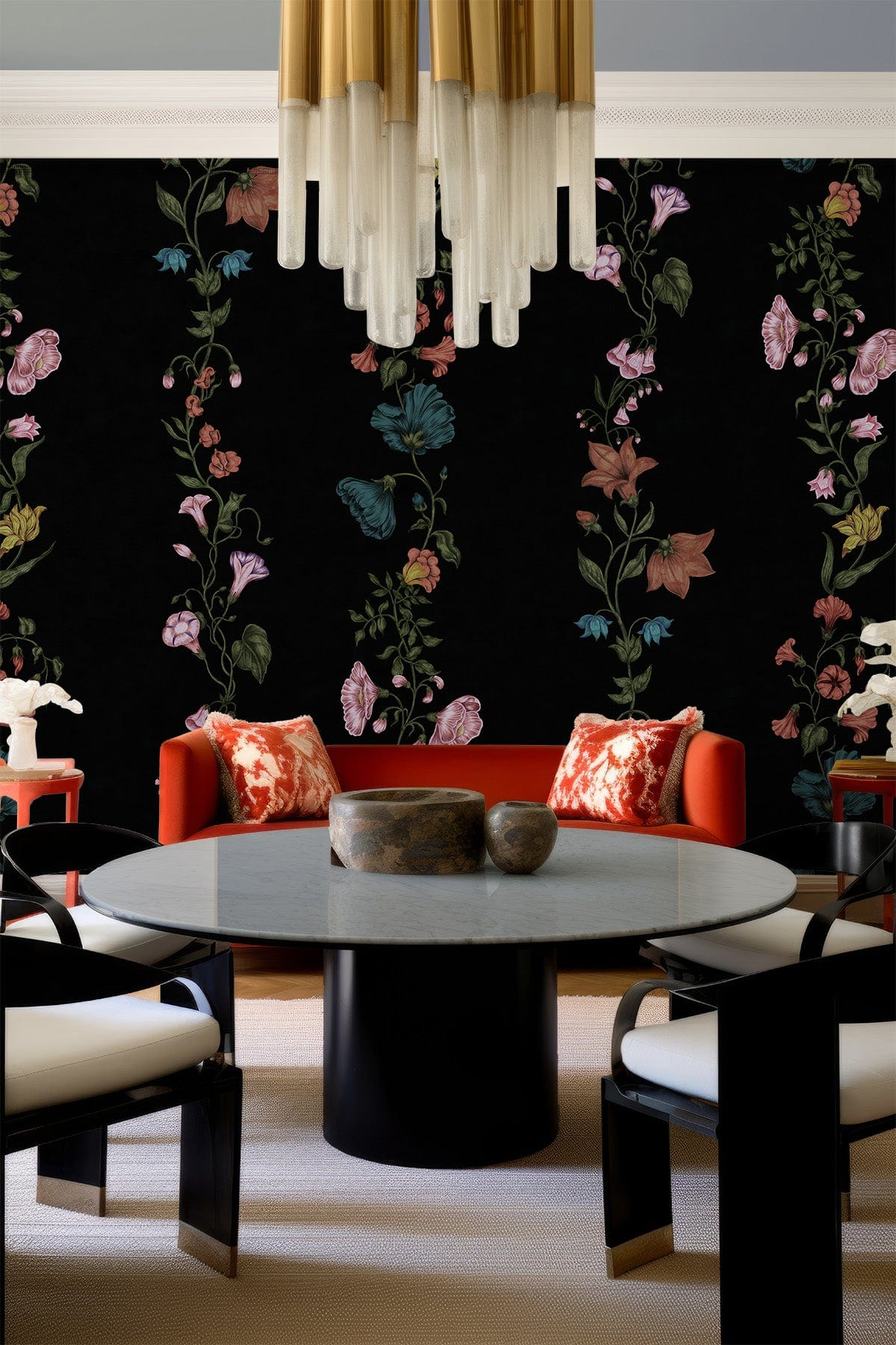 Flower Vine Black