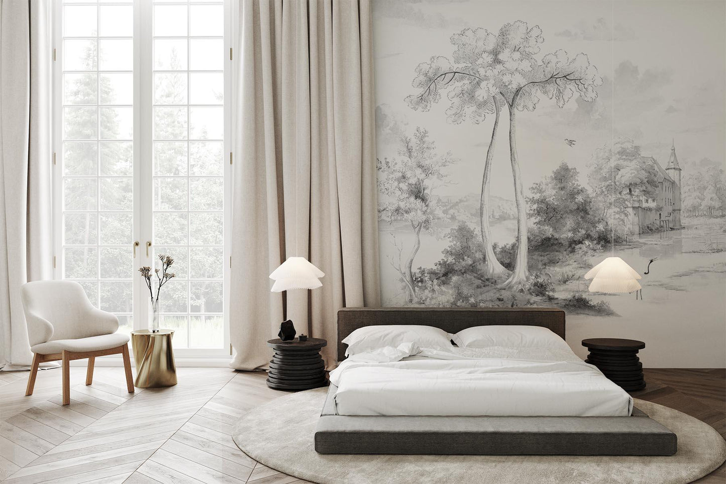 Scenic Landscape Black