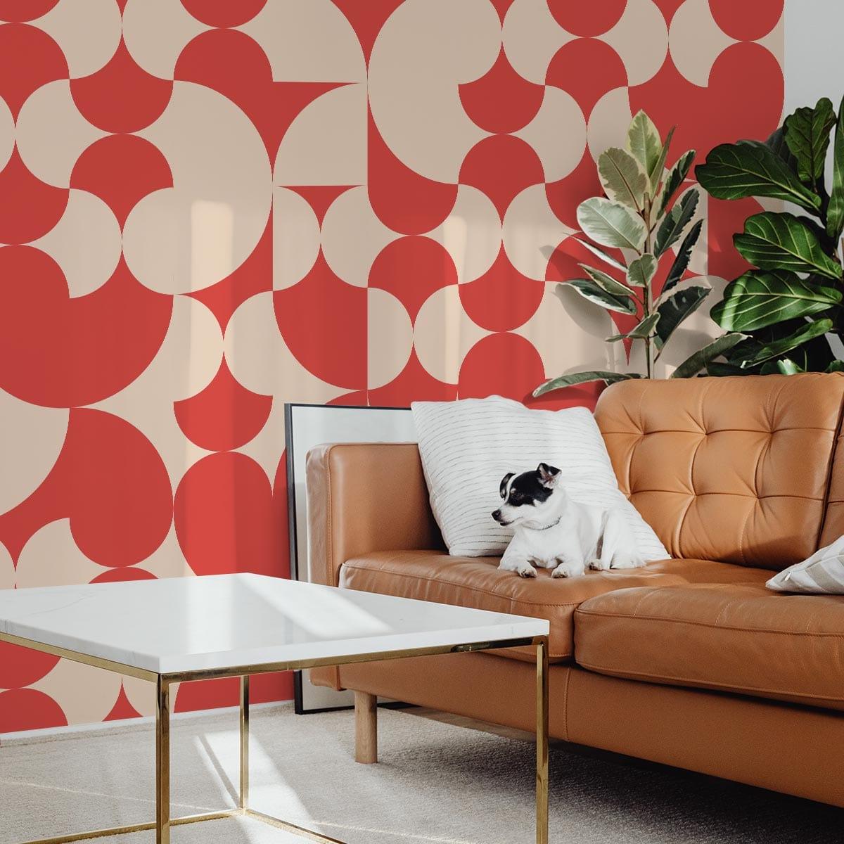 Retro Geometric Smooth Red