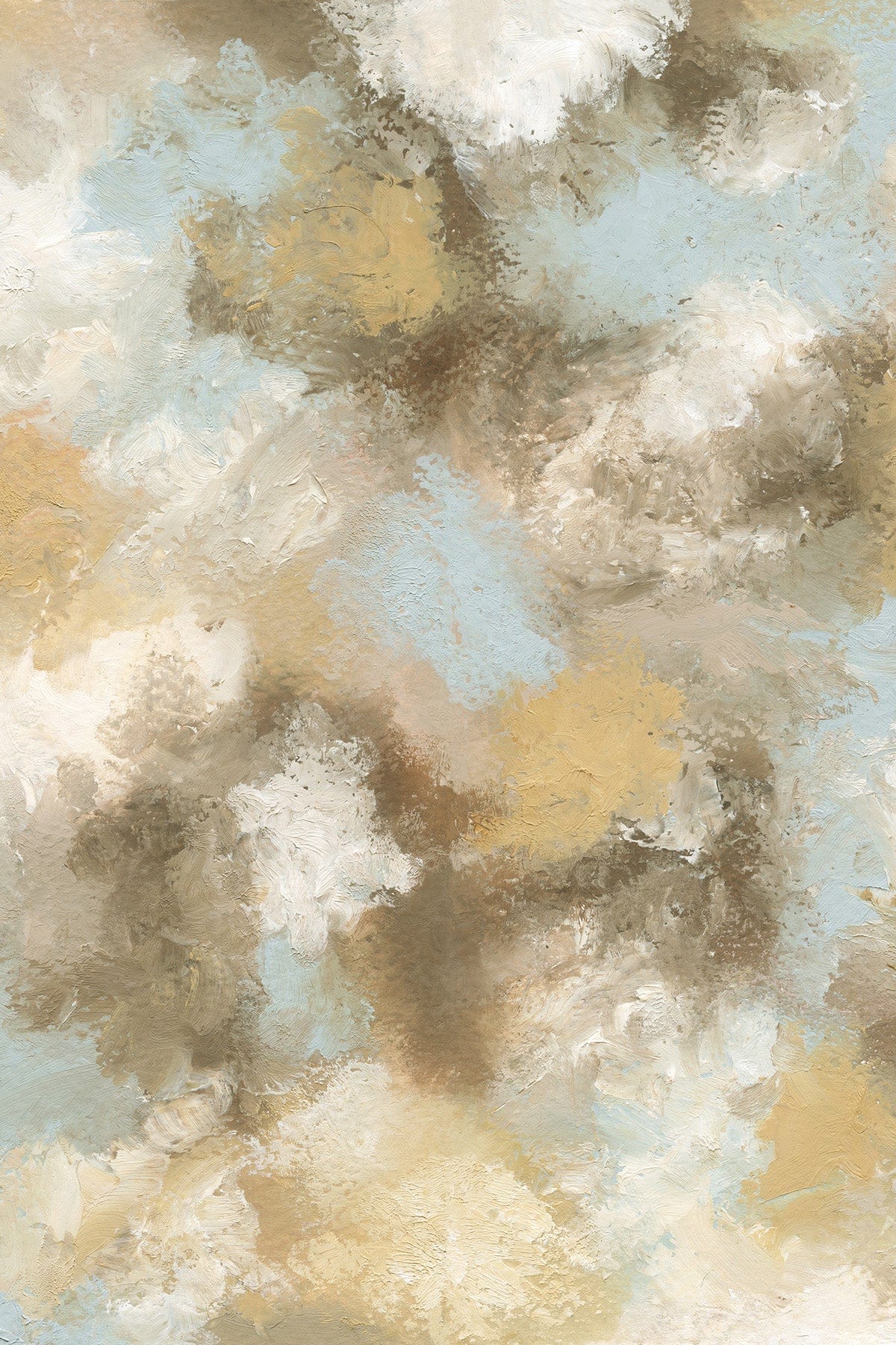  Impressionist Clouds Beige Blue