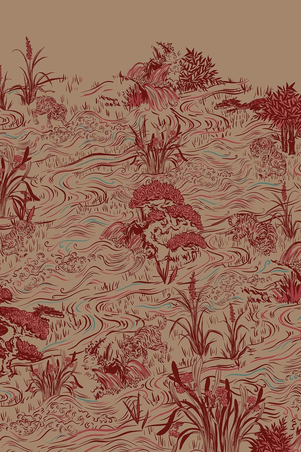  Tiger Ink Dark Red