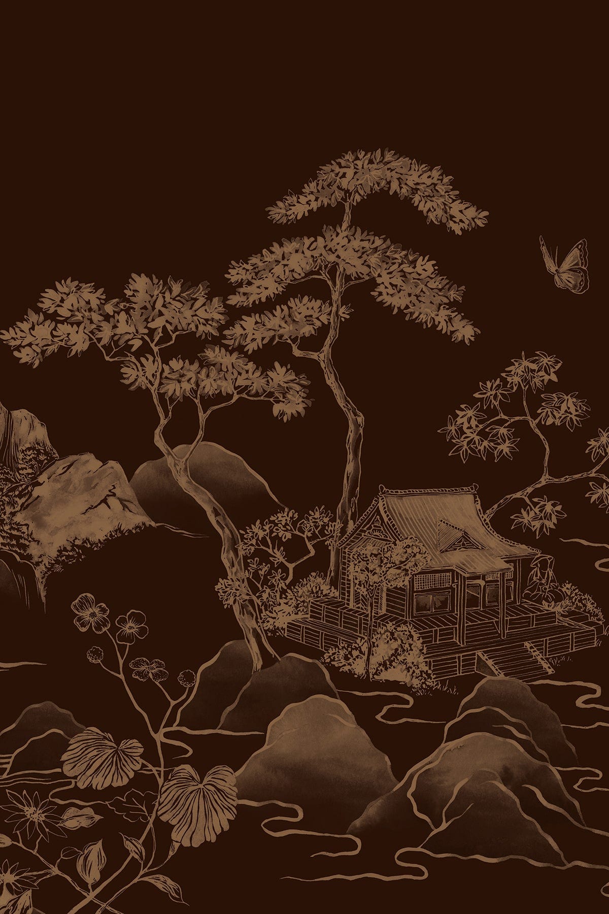  Asian Scenery Brown