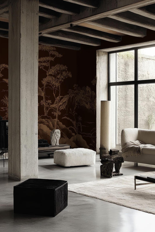  Asian Scenery Brown