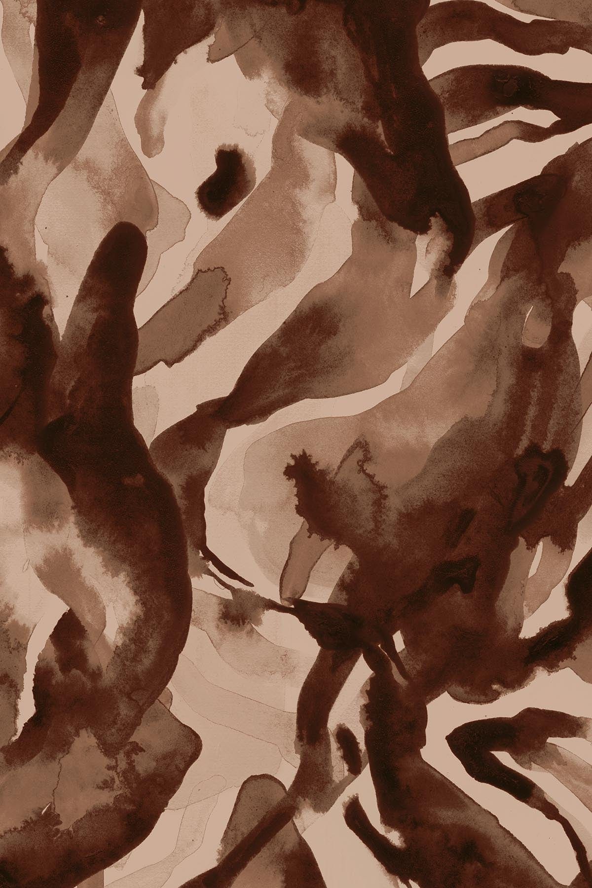  Ink Art Dark Wine
