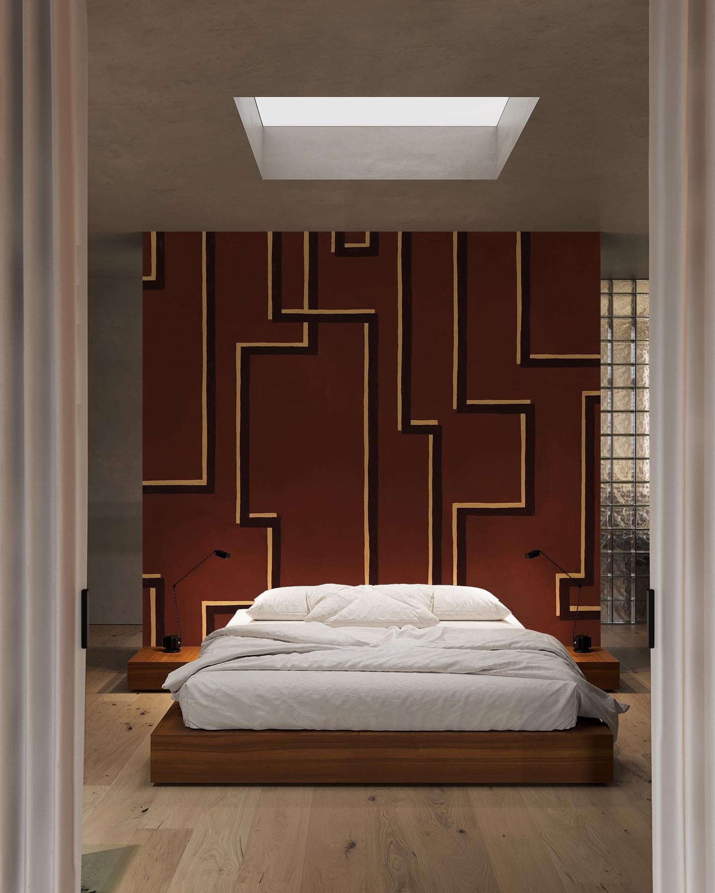  Shadow Lines Marsala Red