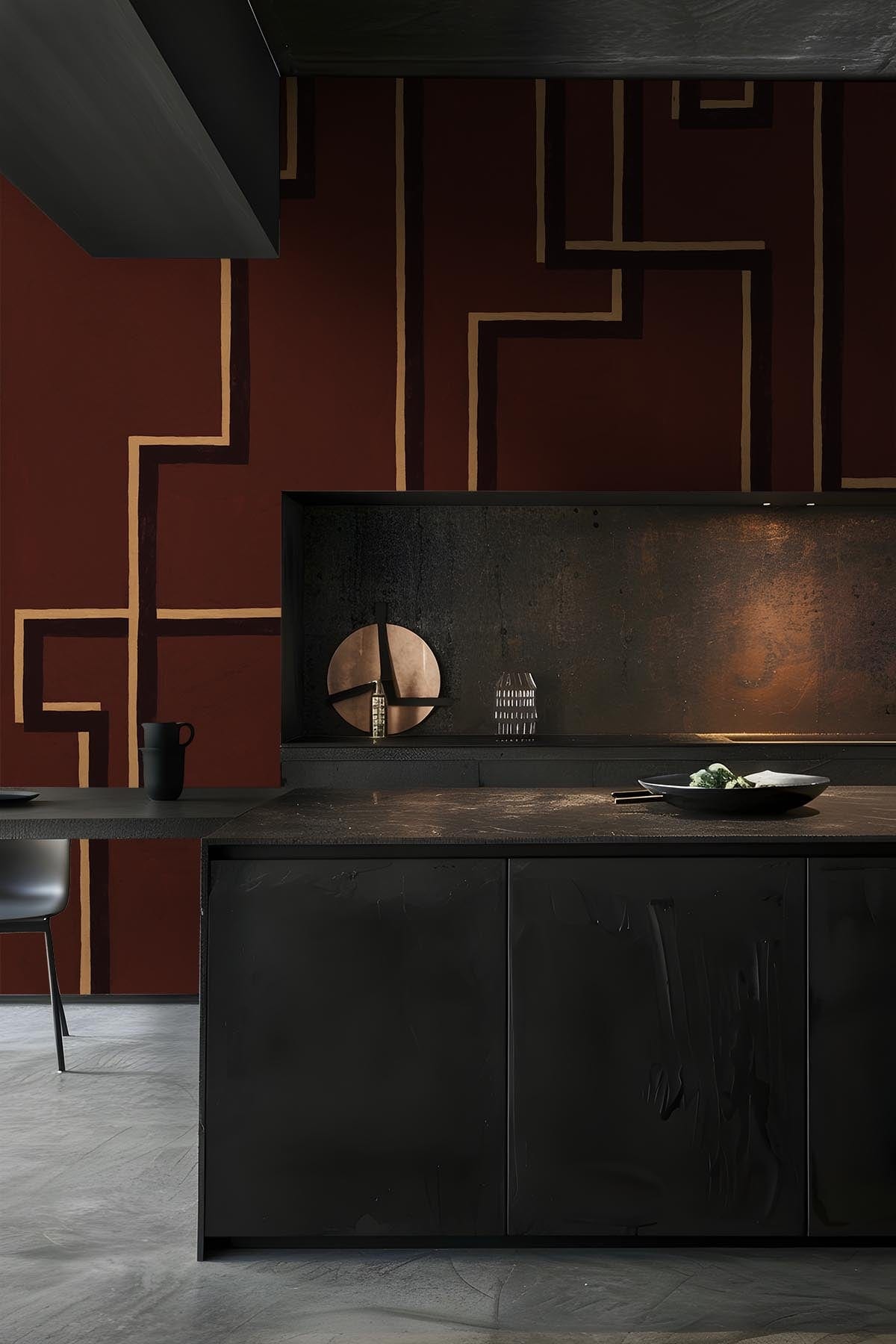  Shadow Lines Marsala Red