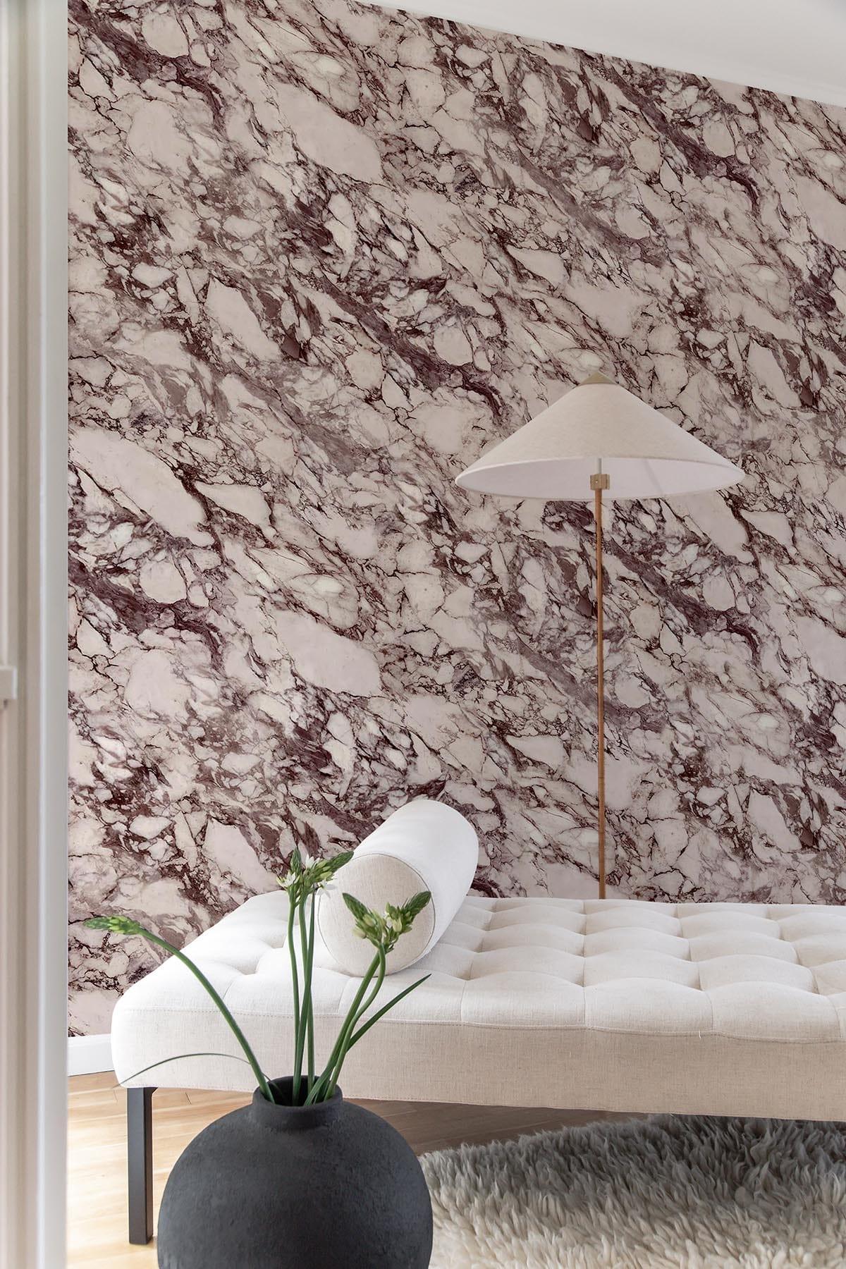  Calacatta Marble Burgundy