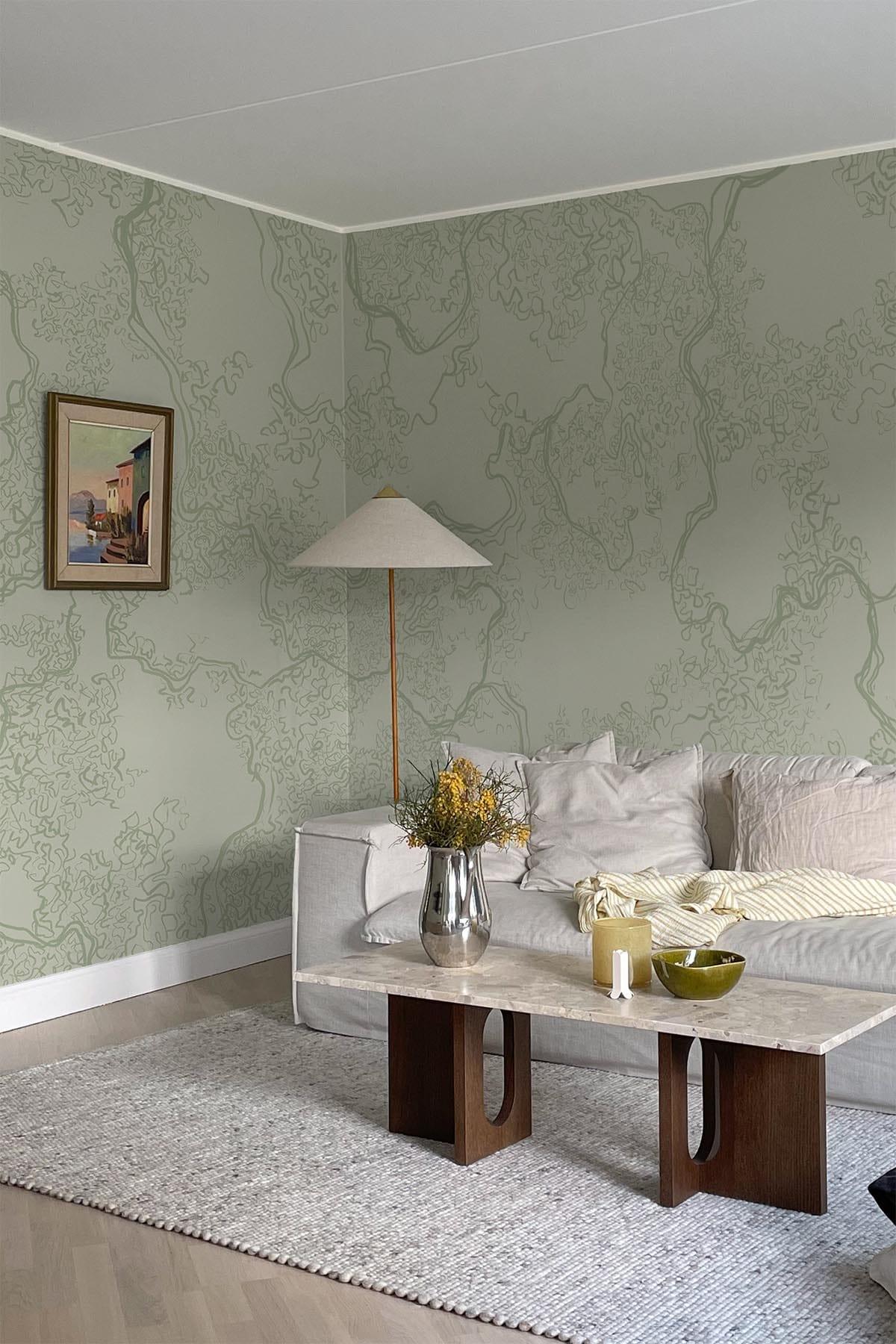  Abstract Sketch Light Green