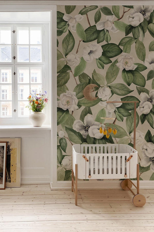  Magnolia Flower Creme White