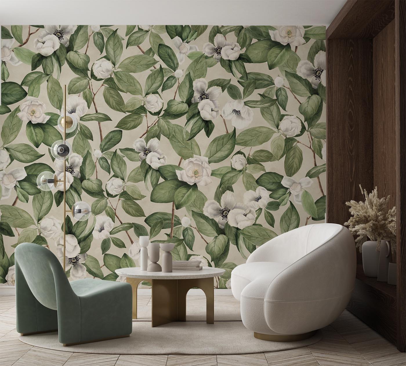  Magnolia Flower Creme White