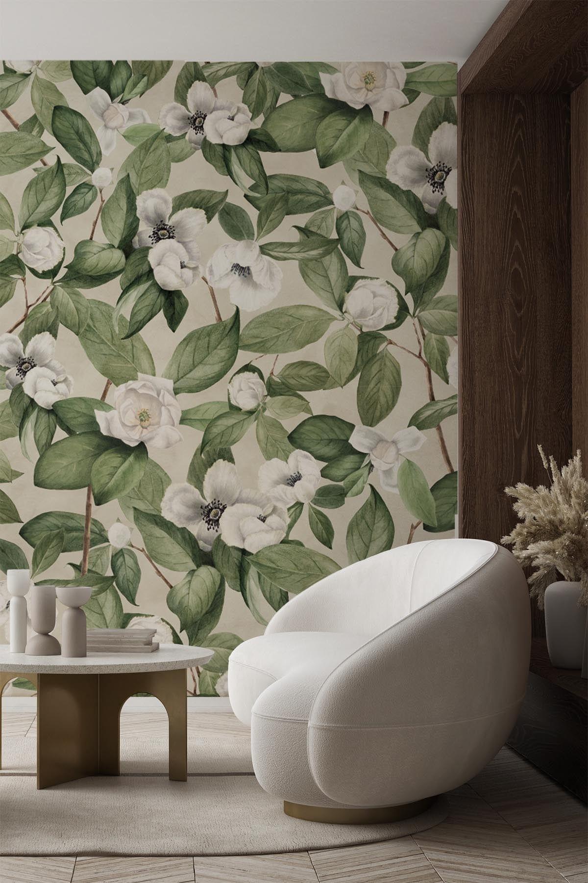  Magnolia Flower Creme White