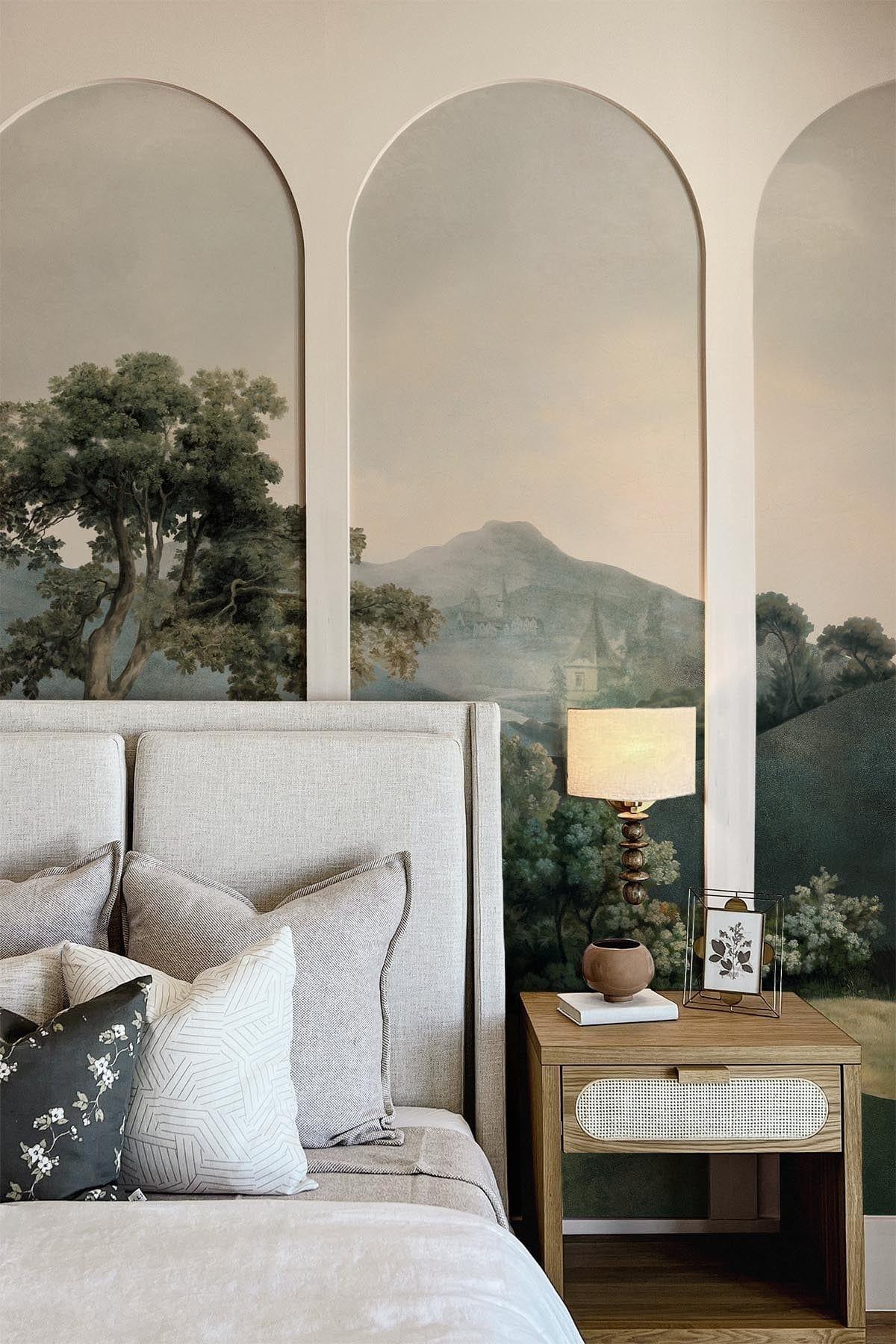  Vintage Landscape Green Multi