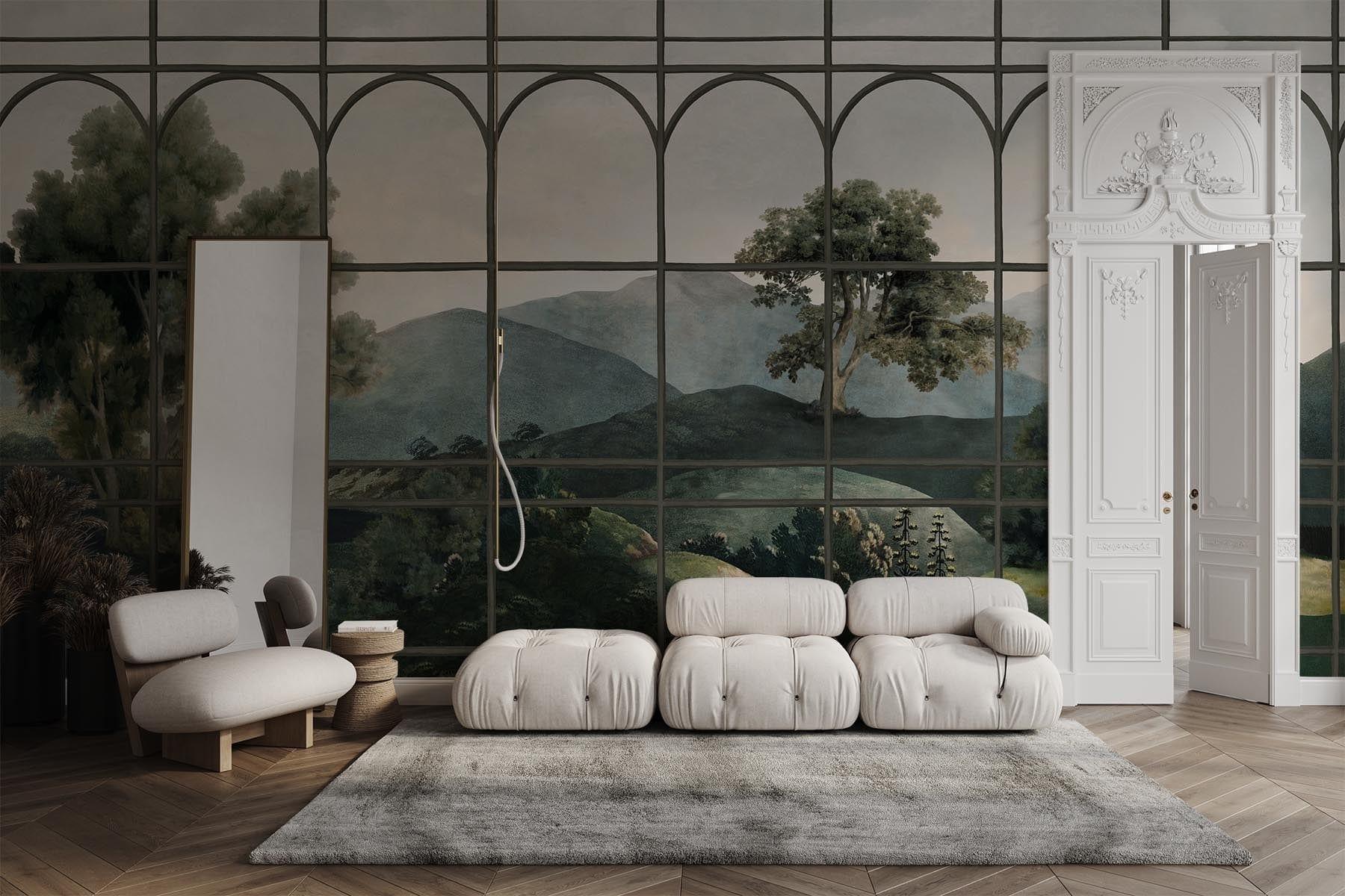  Vintage Landscape Arches Brown