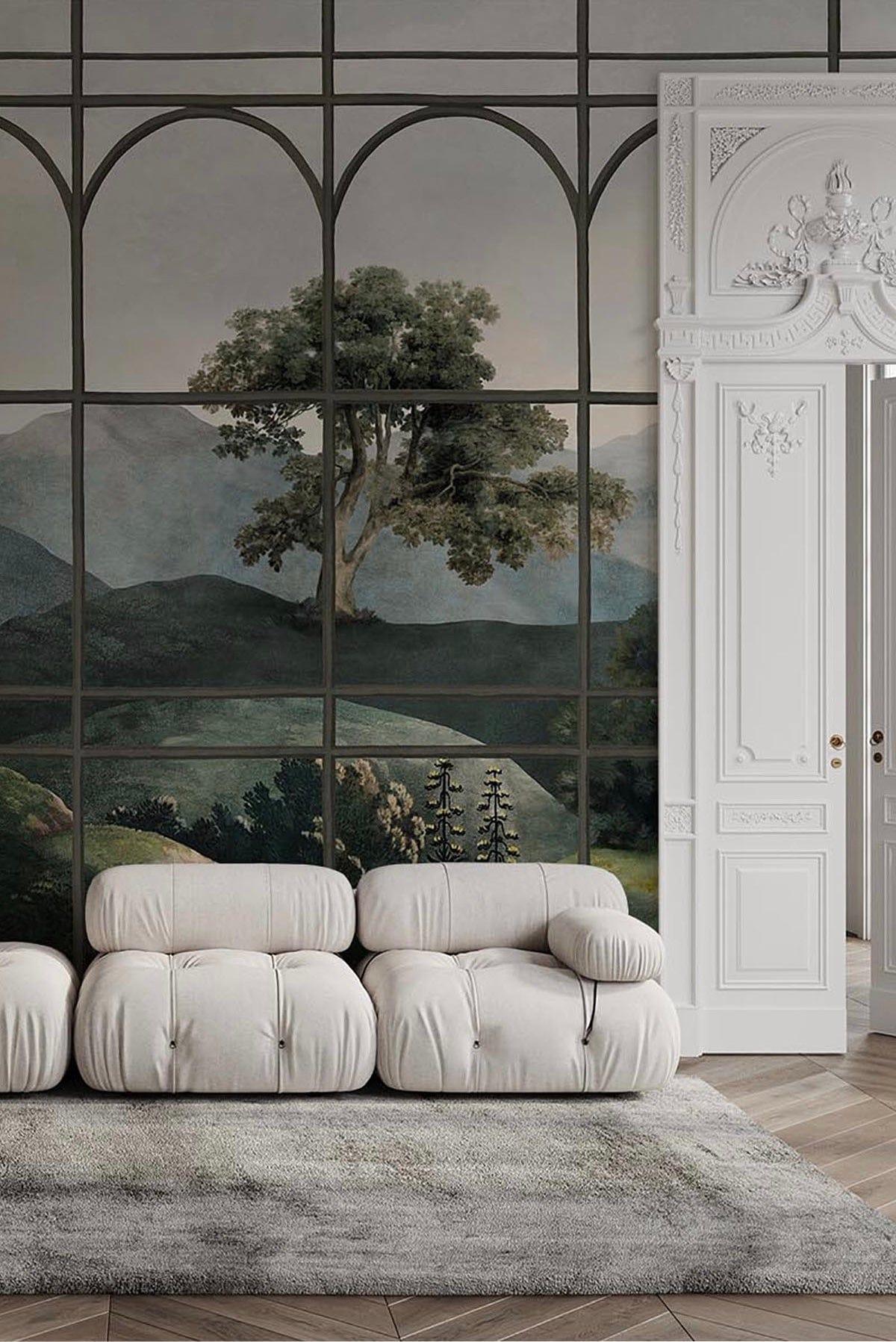  Vintage Landscape Arches Brown