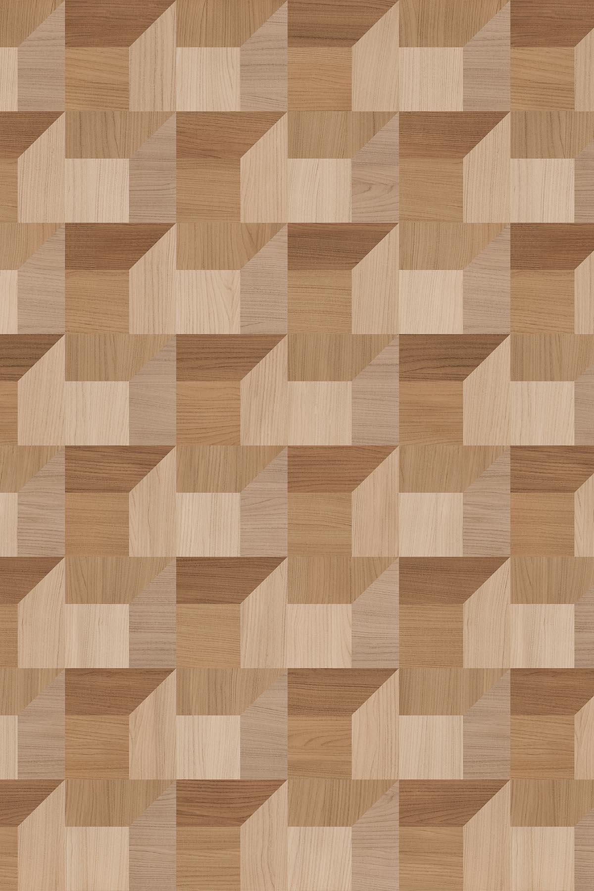 Geometric Wood White Washed Oak