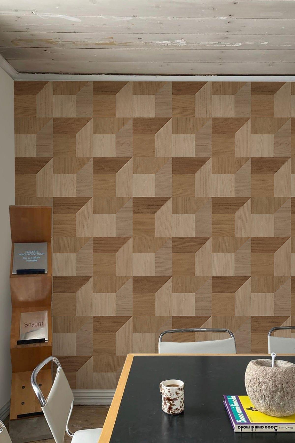  Geometric Wood White Washed Oak