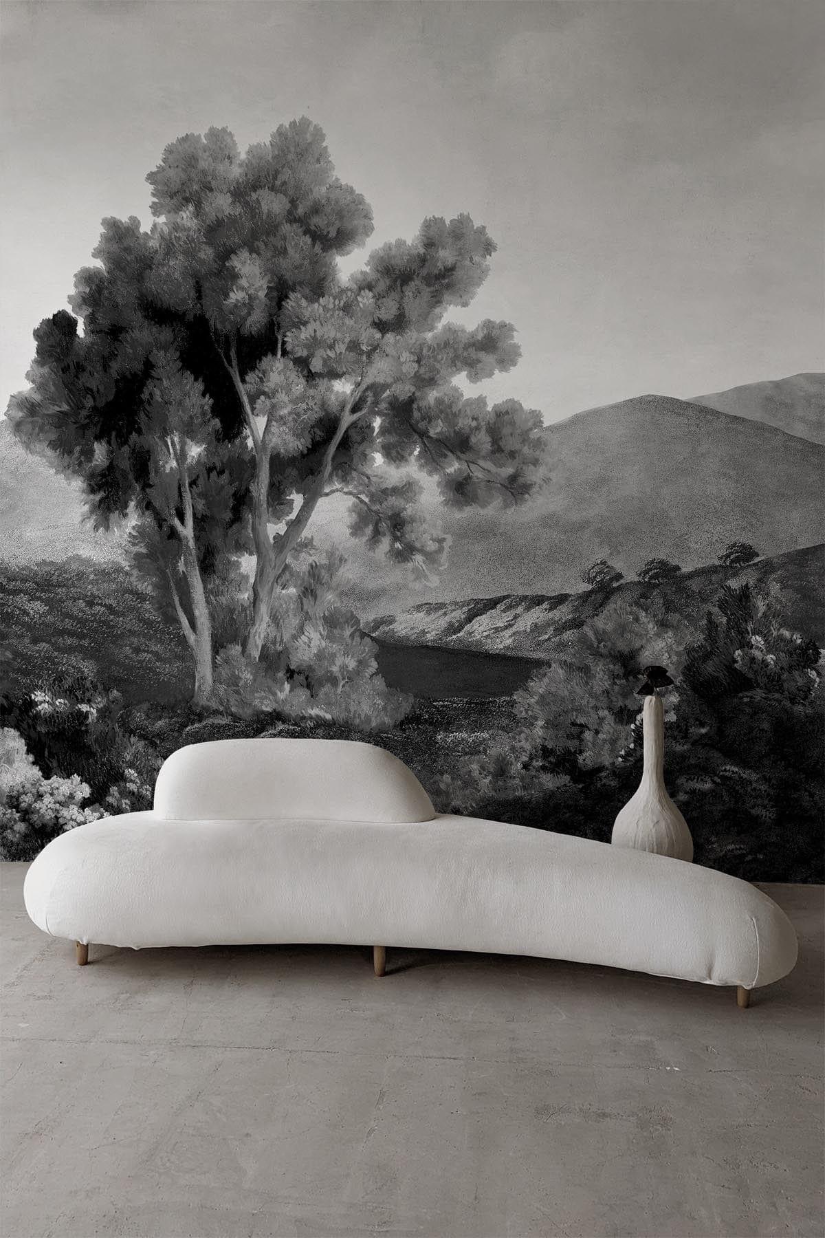  Vintage Landscape Black