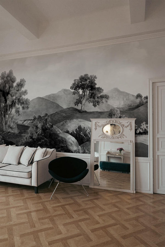  Vintage Landscape Black