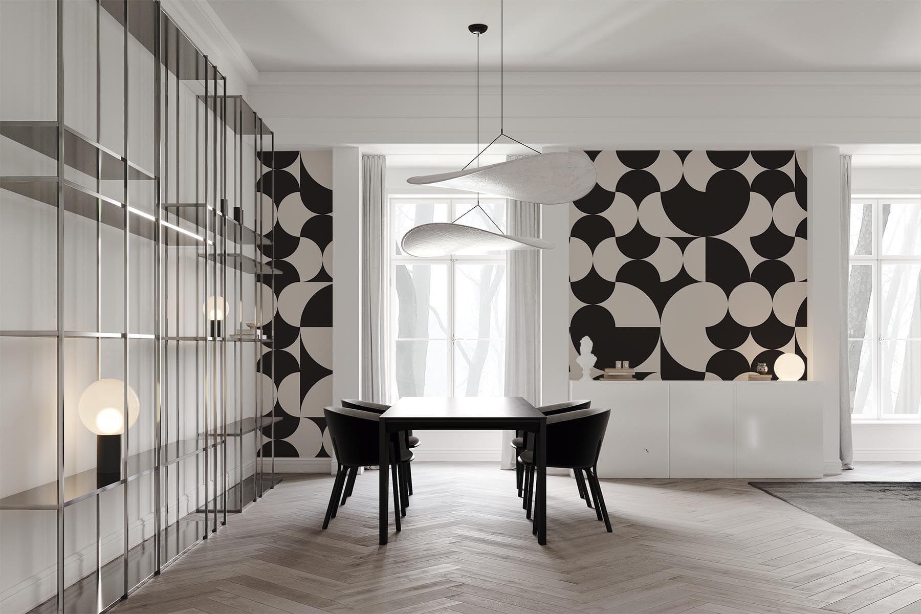  Retro Geometric Black