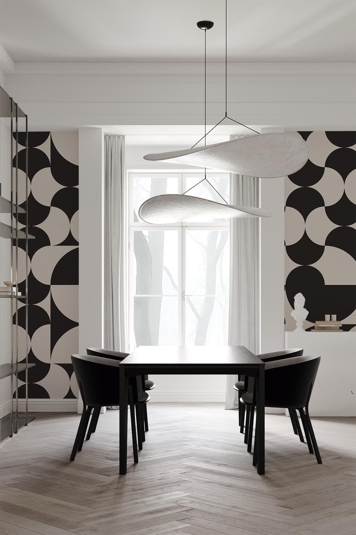  Retro Geometric Black