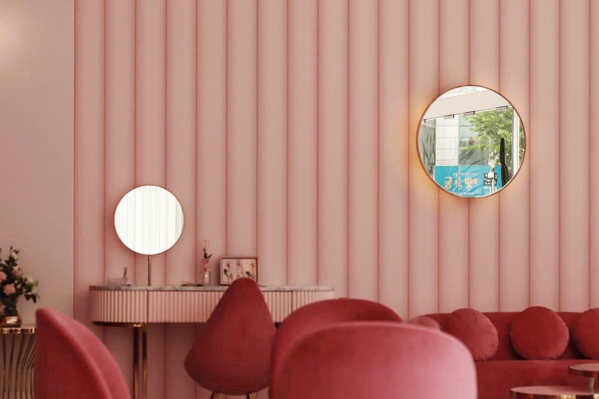  Curved Wall Panel Large Soft Pink