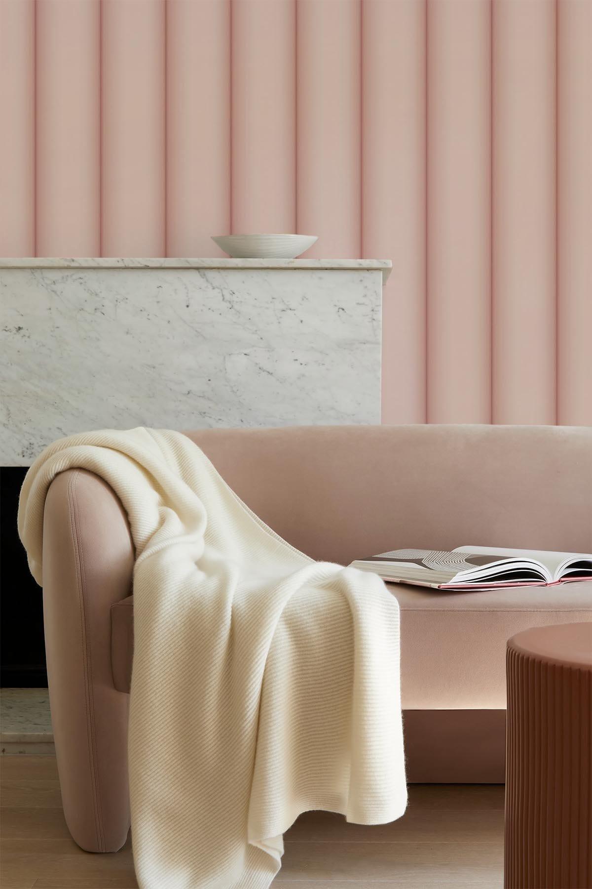  Curved Wall Panel Large Soft Pink