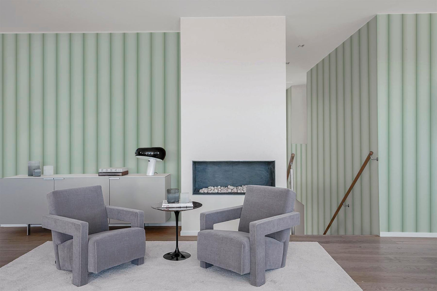  Curved Wall Panel Large Soft Green