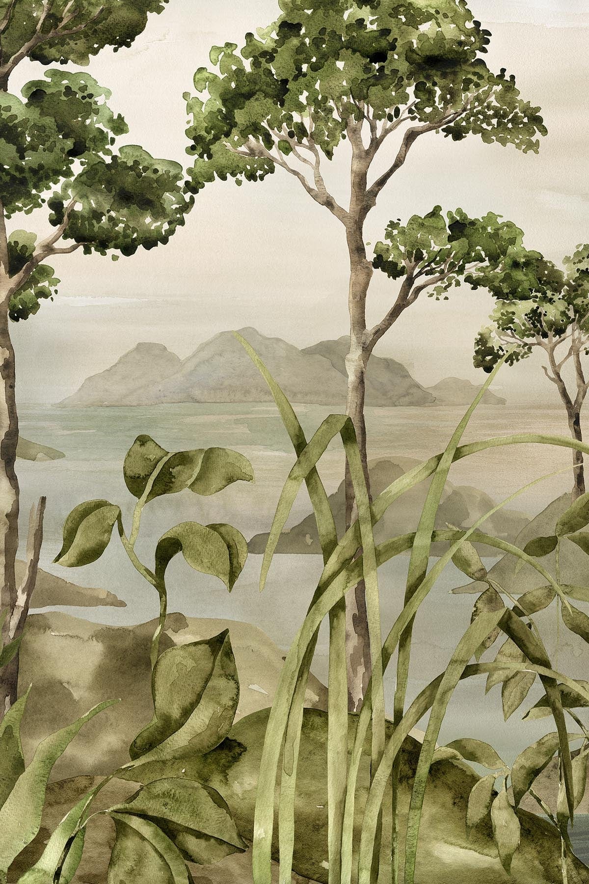  Misty Landscape Green