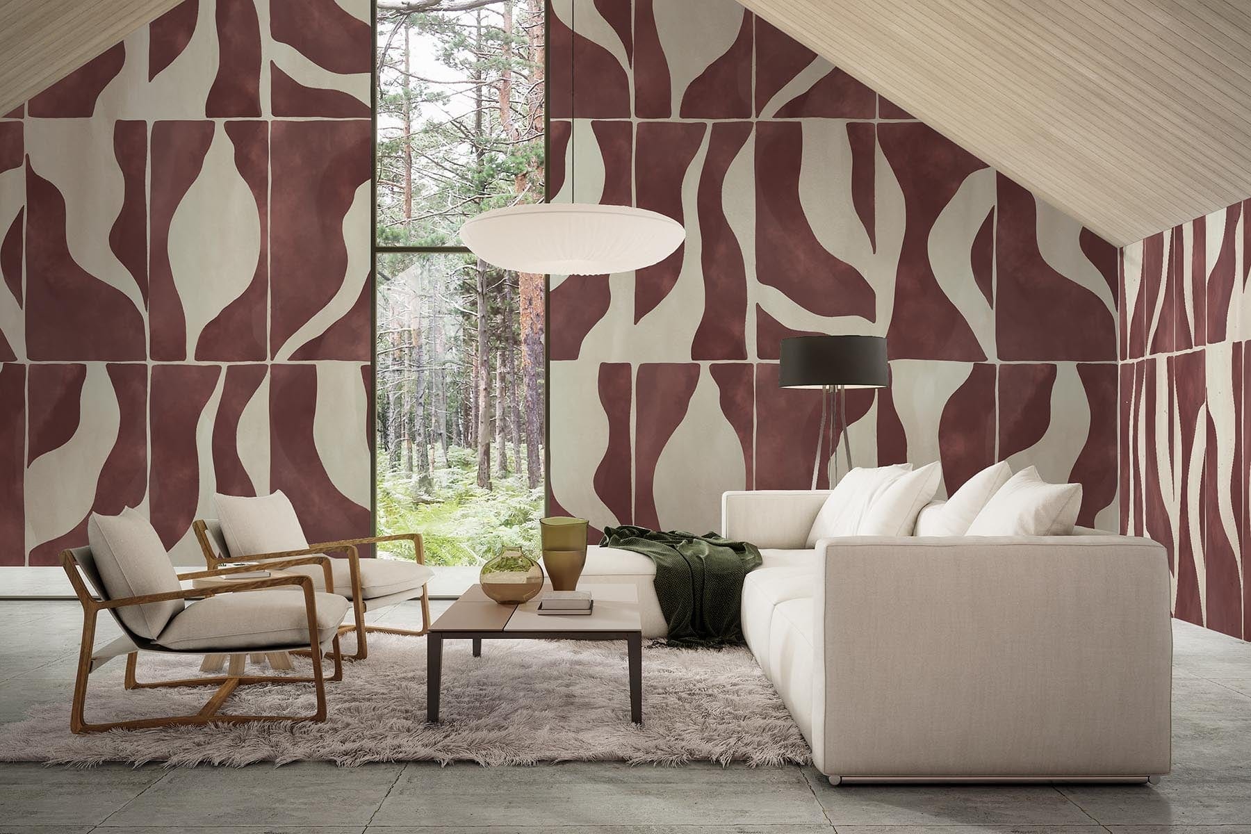  Natural Shapes Burgundy