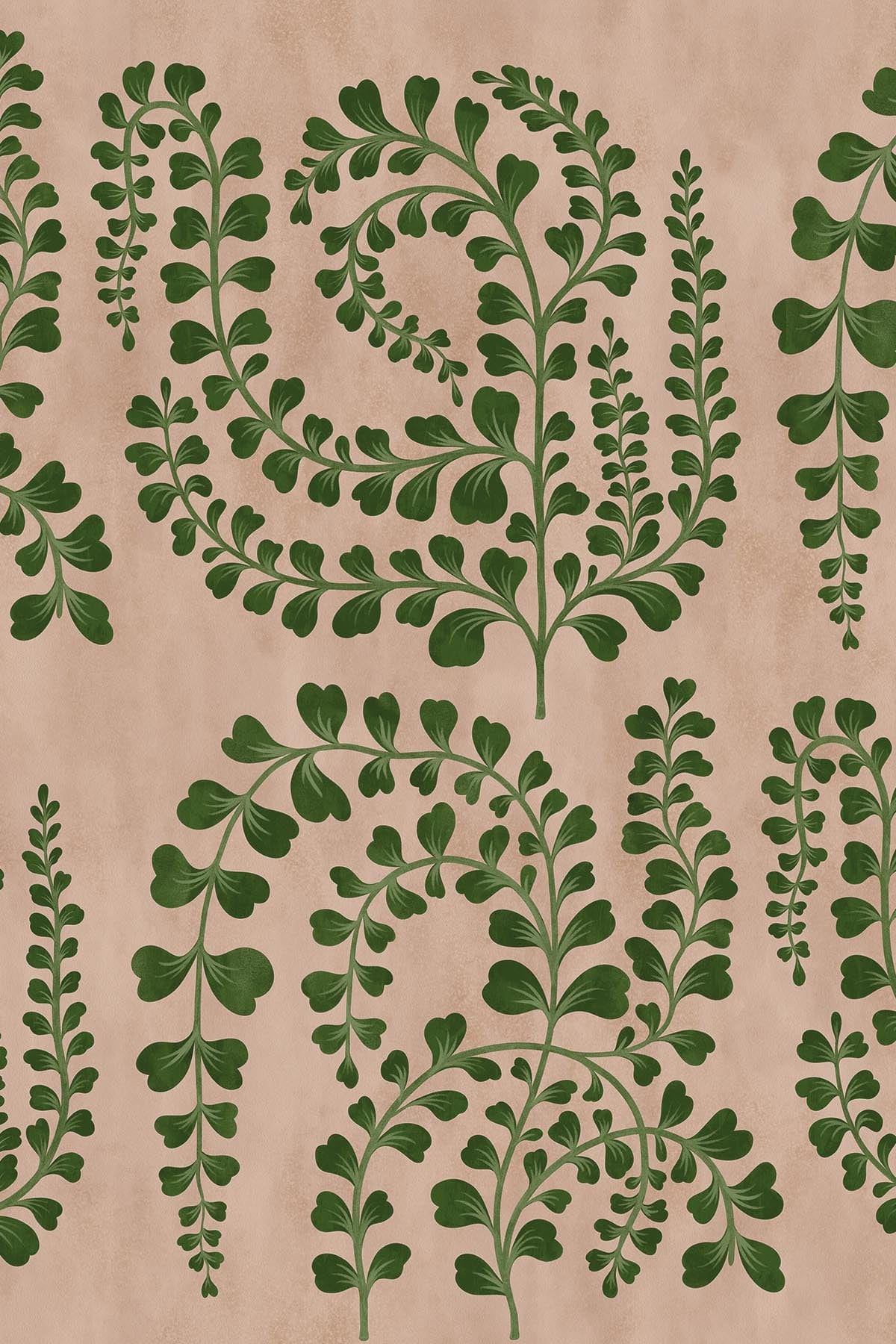  Ornamental Leaves Warm Beige