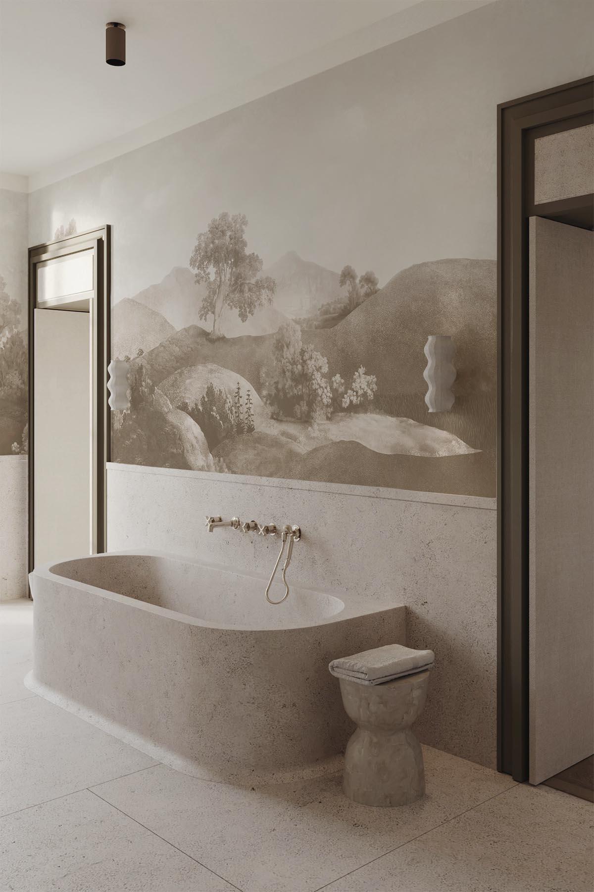  Vintage Landscape Beige