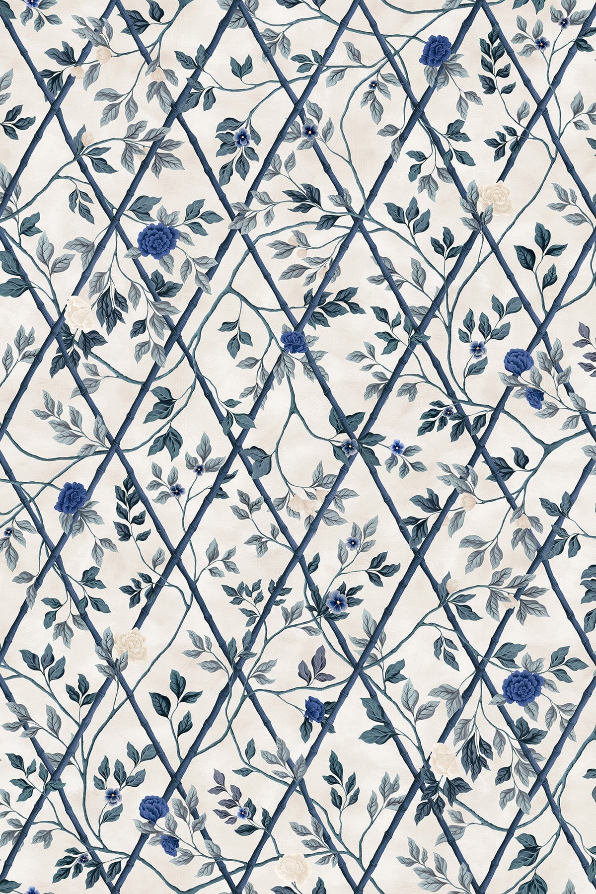  Bamboo Chinoiserie Blue
