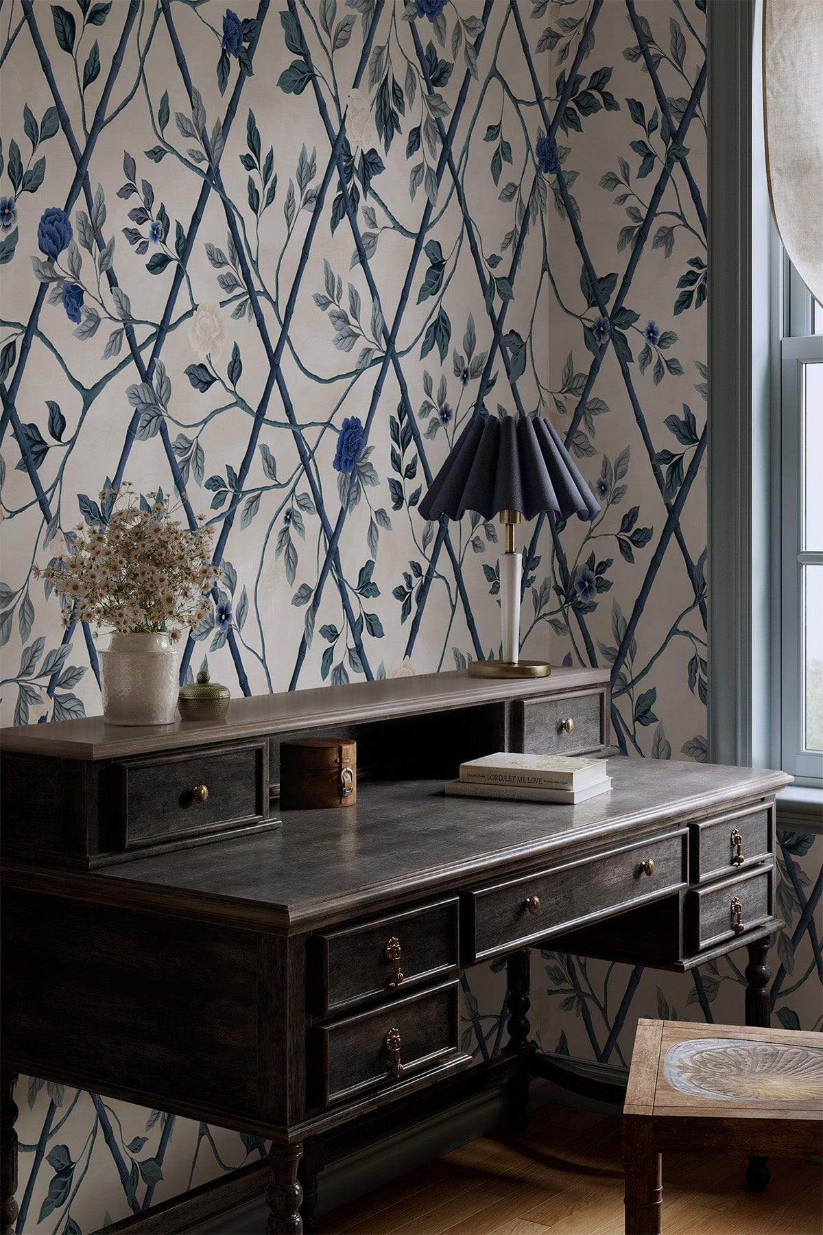  Bamboo Chinoiserie Blue