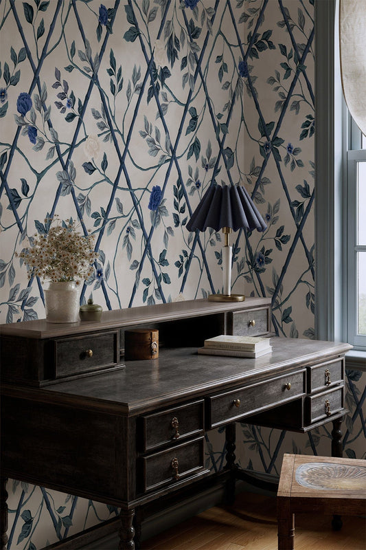  Bamboo Chinoiserie Blue