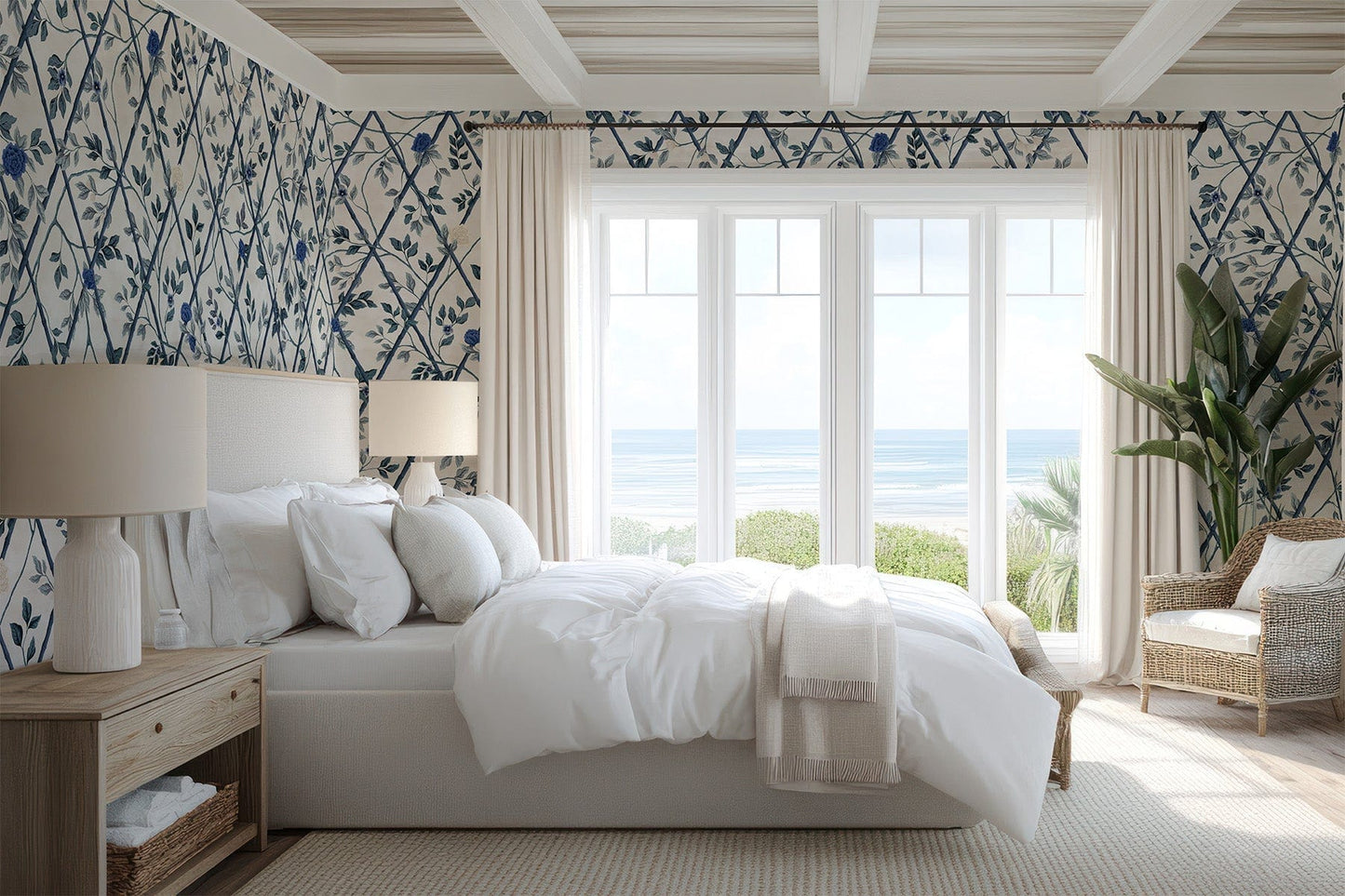  Bamboo Chinoiserie Blue