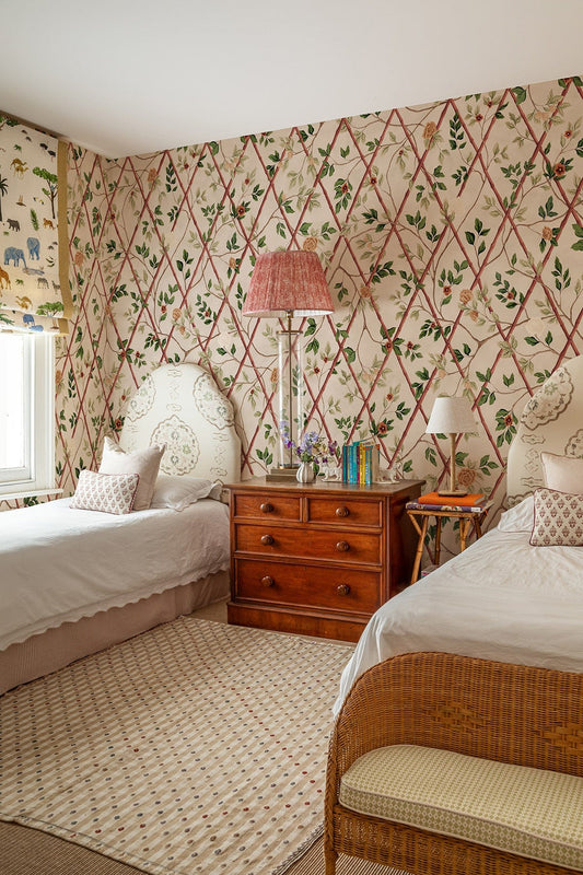  Bamboo Chinoiserie Red
